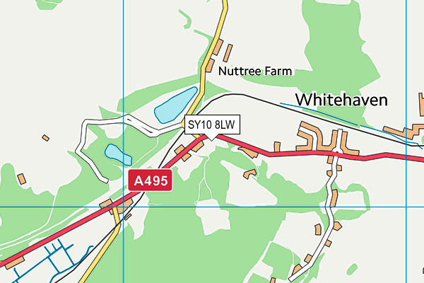 SY10 8LW map - OS VectorMap District (Ordnance Survey)