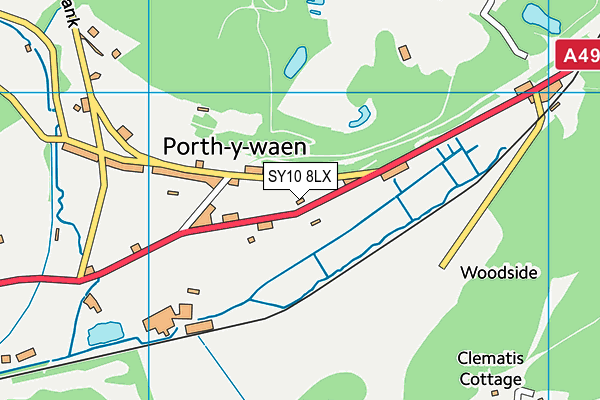 SY10 8LX map - OS VectorMap District (Ordnance Survey)