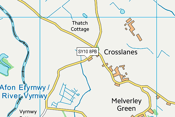 SY10 8PB map - OS VectorMap District (Ordnance Survey)