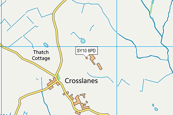 SY10 8PD map - OS VectorMap District (Ordnance Survey)