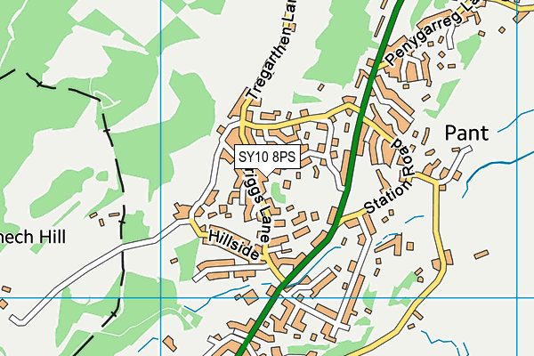 SY10 8PS map - OS VectorMap District (Ordnance Survey)