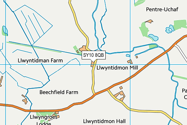 SY10 8QB map - OS VectorMap District (Ordnance Survey)