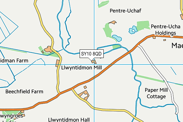 SY10 8QD map - OS VectorMap District (Ordnance Survey)