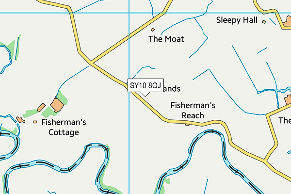 SY10 8QJ map - OS VectorMap District (Ordnance Survey)