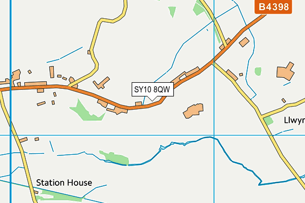 SY10 8QW map - OS VectorMap District (Ordnance Survey)