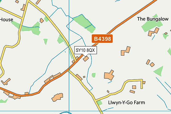 SY10 8QX map - OS VectorMap District (Ordnance Survey)