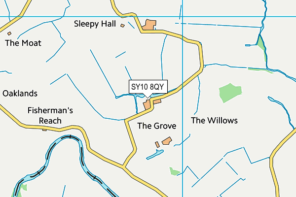 SY10 8QY map - OS VectorMap District (Ordnance Survey)