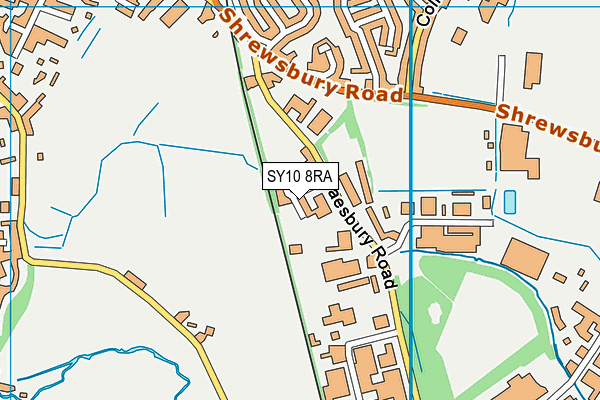SY10 8RA map - OS VectorMap District (Ordnance Survey)