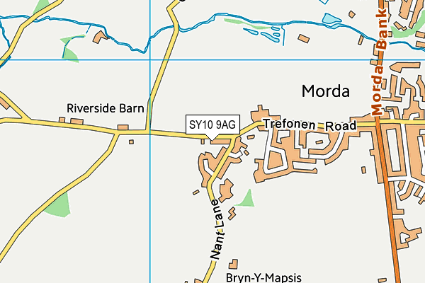 SY10 9AG map - OS VectorMap District (Ordnance Survey)