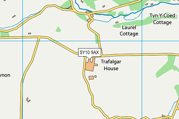 SY10 9AX map - OS VectorMap District (Ordnance Survey)