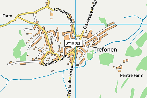 SY10 9BF map - OS VectorMap District (Ordnance Survey)