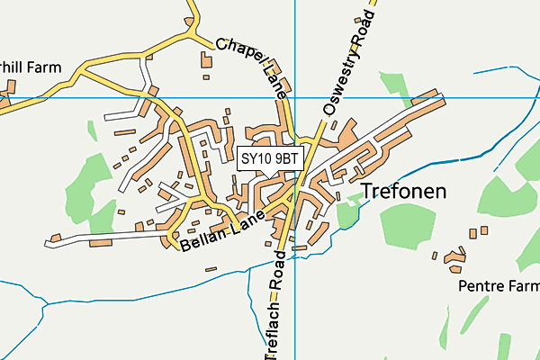 SY10 9BT map - OS VectorMap District (Ordnance Survey)