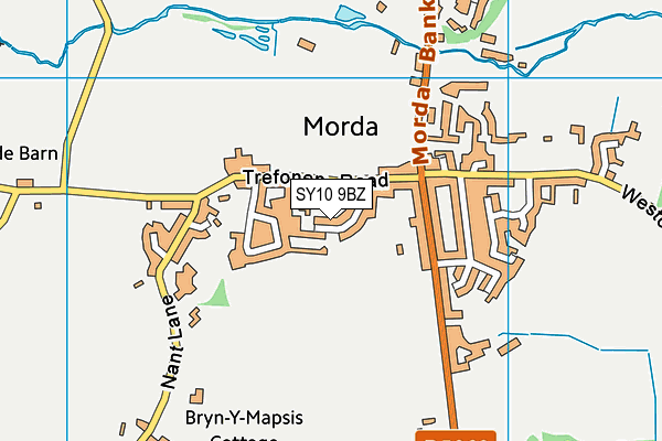 SY10 9BZ map - OS VectorMap District (Ordnance Survey)