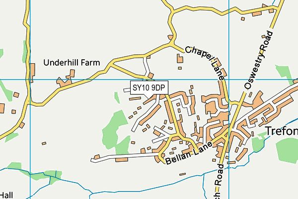 SY10 9DP map - OS VectorMap District (Ordnance Survey)