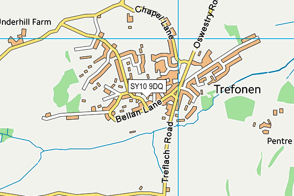 SY10 9DQ map - OS VectorMap District (Ordnance Survey)