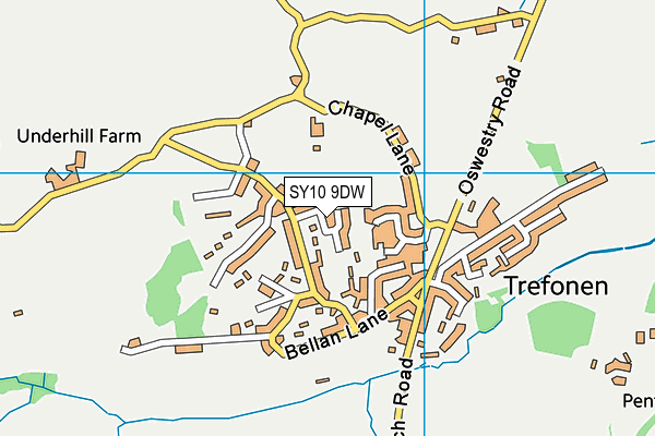 SY10 9DW map - OS VectorMap District (Ordnance Survey)