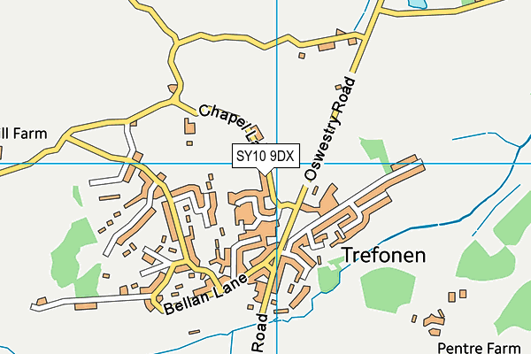 SY10 9DX map - OS VectorMap District (Ordnance Survey)