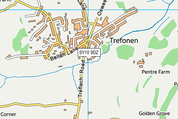 SY10 9DZ map - OS VectorMap District (Ordnance Survey)