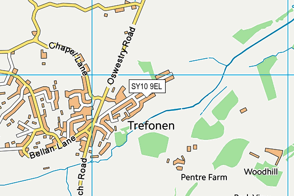 SY10 9EL map - OS VectorMap District (Ordnance Survey)