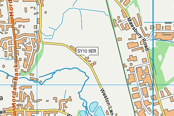 SY10 9ER map - OS VectorMap District (Ordnance Survey)