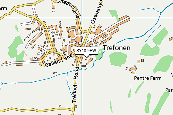 SY10 9EW map - OS VectorMap District (Ordnance Survey)