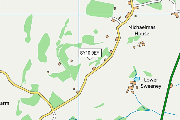 SY10 9EY map - OS VectorMap District (Ordnance Survey)