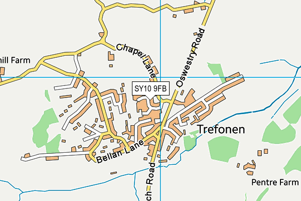 SY10 9FB map - OS VectorMap District (Ordnance Survey)