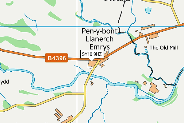 SY10 9HZ map - OS VectorMap District (Ordnance Survey)