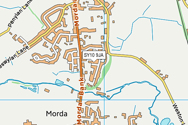 SY10 9JA map - OS VectorMap District (Ordnance Survey)