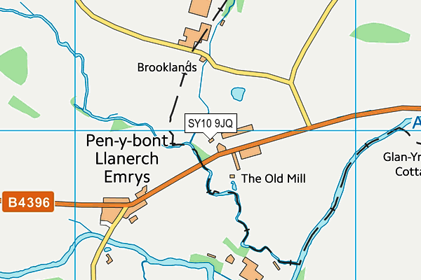 SY10 9JQ map - OS VectorMap District (Ordnance Survey)