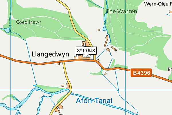 SY10 9JS map - OS VectorMap District (Ordnance Survey)