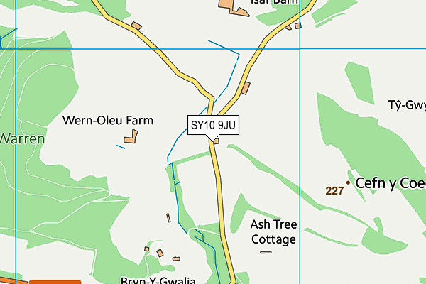 SY10 9JU map - OS VectorMap District (Ordnance Survey)