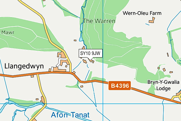 SY10 9JW map - OS VectorMap District (Ordnance Survey)