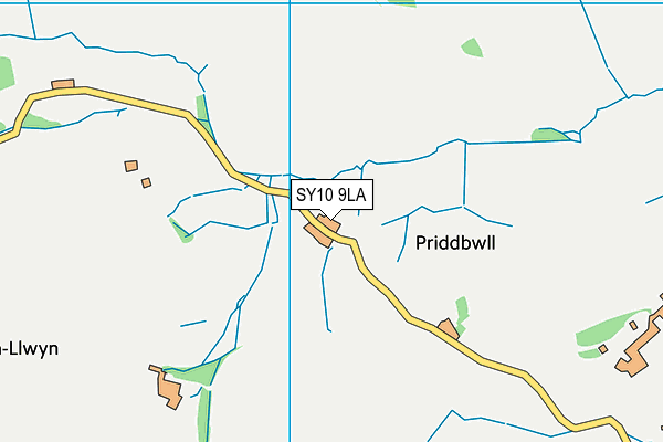 SY10 9LA map - OS VectorMap District (Ordnance Survey)