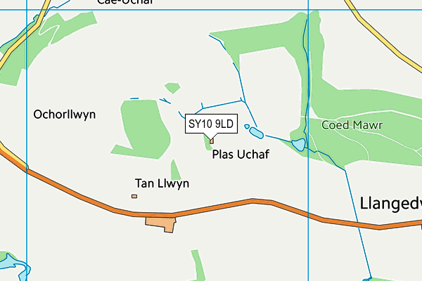 Llangedwyn C.I.W. School map (SY10 9LD) - OS VectorMap District (Ordnance Survey)
