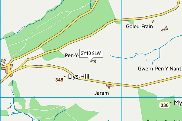 SY10 9LW map - OS VectorMap District (Ordnance Survey)