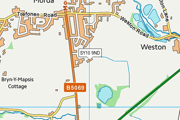 SY10 9ND map - OS VectorMap District (Ordnance Survey)