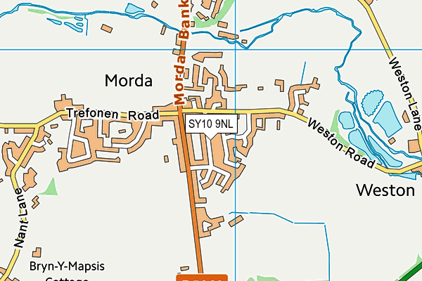 SY10 9NL map - OS VectorMap District (Ordnance Survey)