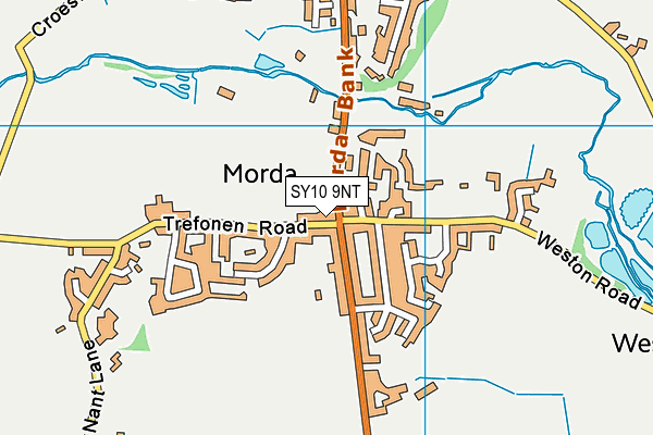 SY10 9NT map - OS VectorMap District (Ordnance Survey)