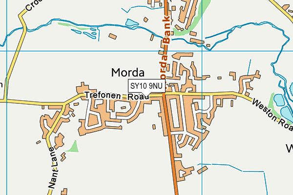 SY10 9NU map - OS VectorMap District (Ordnance Survey)