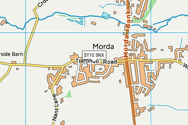 SY10 9NX map - OS VectorMap District (Ordnance Survey)