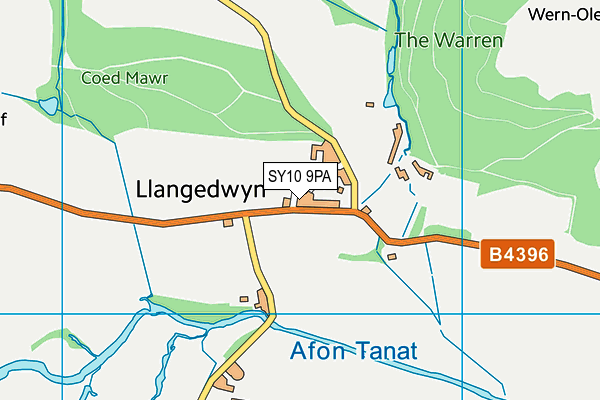 SY10 9PA map - OS VectorMap District (Ordnance Survey)