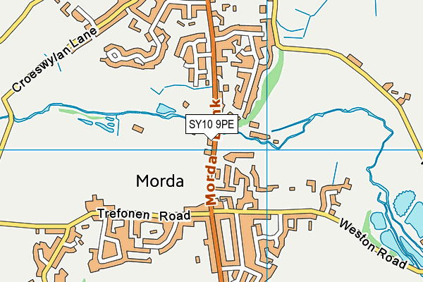 SY10 9PE map - OS VectorMap District (Ordnance Survey)