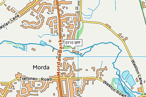 SY10 9PF map - OS VectorMap District (Ordnance Survey)