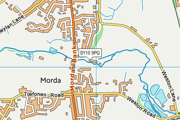 SY10 9PG map - OS VectorMap District (Ordnance Survey)