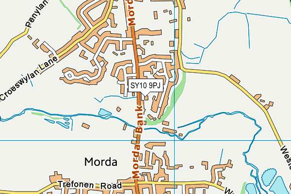 SY10 9PJ map - OS VectorMap District (Ordnance Survey)