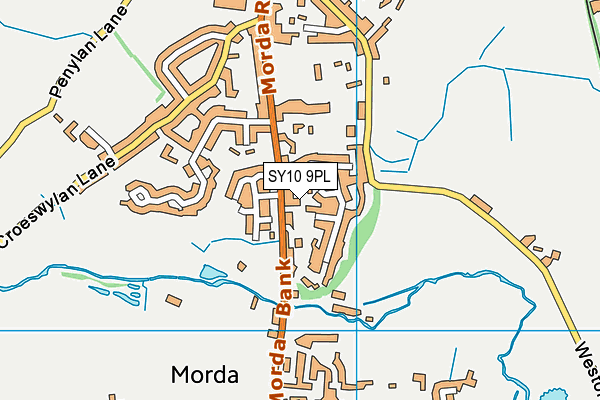 SY10 9PL map - OS VectorMap District (Ordnance Survey)
