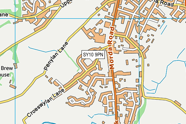 SY10 9PN map - OS VectorMap District (Ordnance Survey)