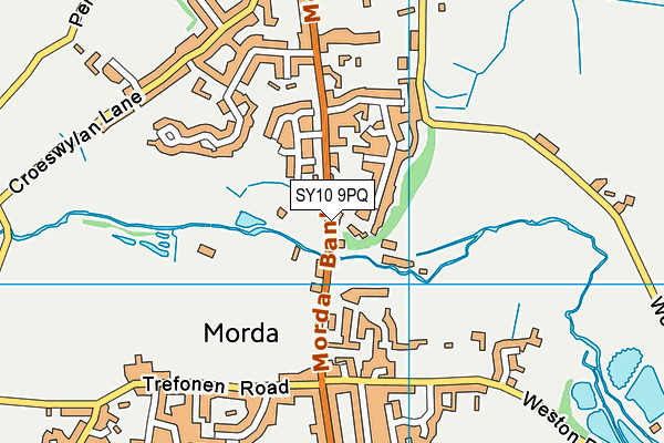 SY10 9PQ map - OS VectorMap District (Ordnance Survey)