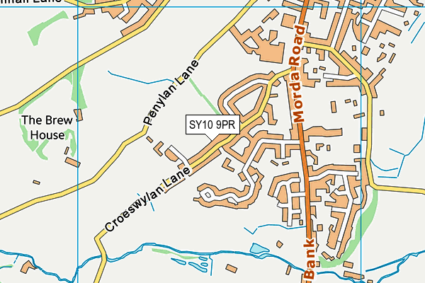 SY10 9PR map - OS VectorMap District (Ordnance Survey)